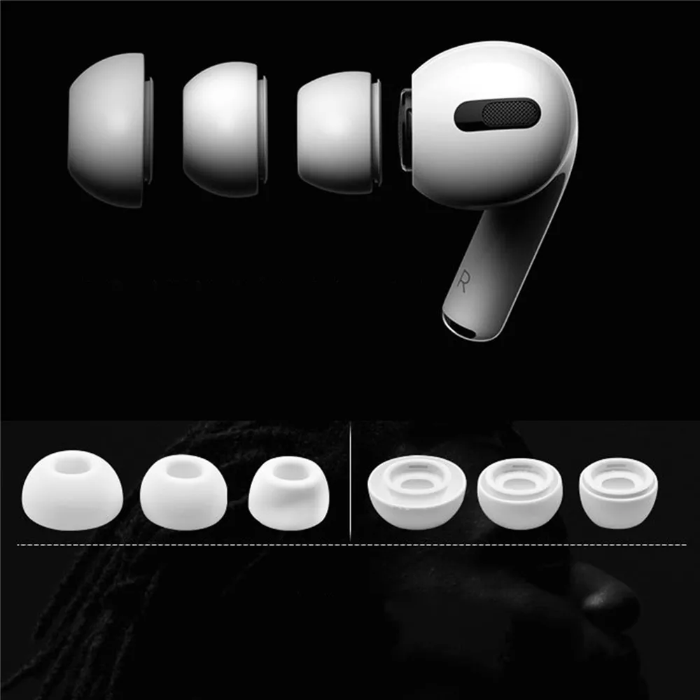 3 пары мягких силиконовых сменных ушных наконечников для Apple AirPods3 Pro, противоскользящий чехол для наушников чехол для AirPods Pro