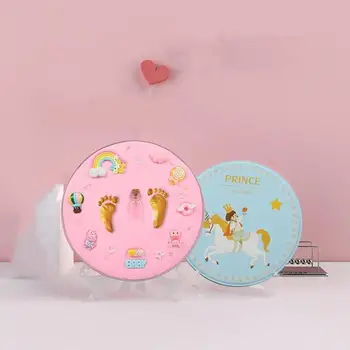 

Baby gift Baby footprint Air Drying Soft Clay Baby items Babies hand foot Imprint Kit Casting Toys print pad Newborn souvenir