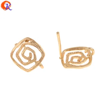 

Cordial Design 40Pcs 10*12MM Jewelry Accessories/Hand Made/Spiral Shape/Genuine Gold Plating/Earrings Stud/DIY Jewelry Making