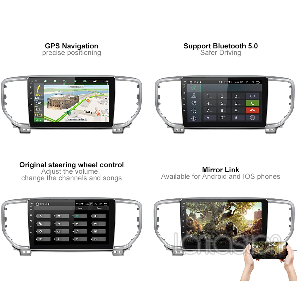 4G ram Android9.0 DSP 32G Автомобильный dvd-плеер для KIA sportage KX5 gps навигация 1 din стерео головное устройство автомобиля стерео
