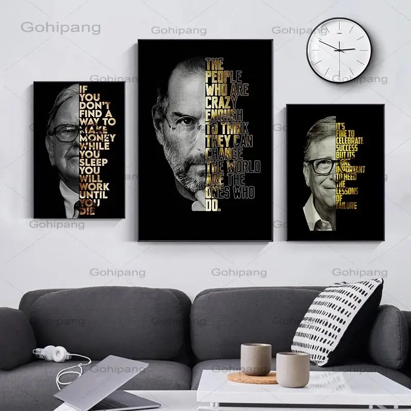 Moderne Steve Jobs Citation De Motivation Affiches Et Impressions Sur Toile Peinture Art Mural Decoratif Photo Pour Decoration De Bureau Aliexpress