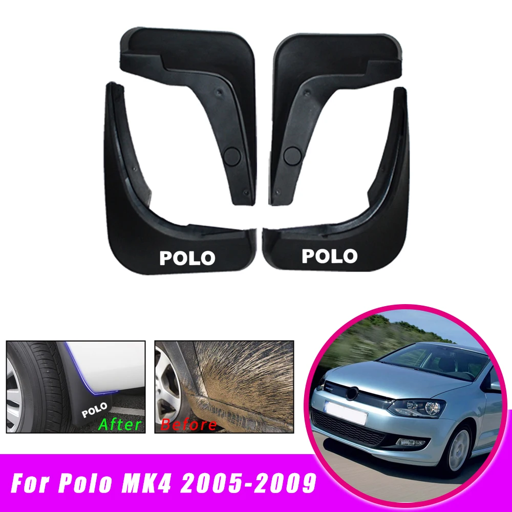 Брызговик для VOLKSWAGEN Polo Mk4 9N3 2005-2009 Автомобильный крыло брызговик стикер автомобиля охранники Брызговики аксессуары 4 шт