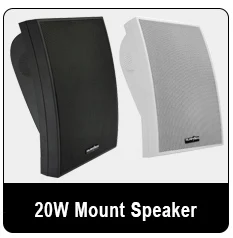 Passive Stereo Wall Mount Speaker PA System Home Audio 70V/100V/8Ohm Public Address Speakers for Park Shopping Background Music