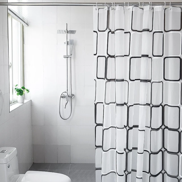 Cortina de baño de moho impermeable PEVA transpare – Grandado