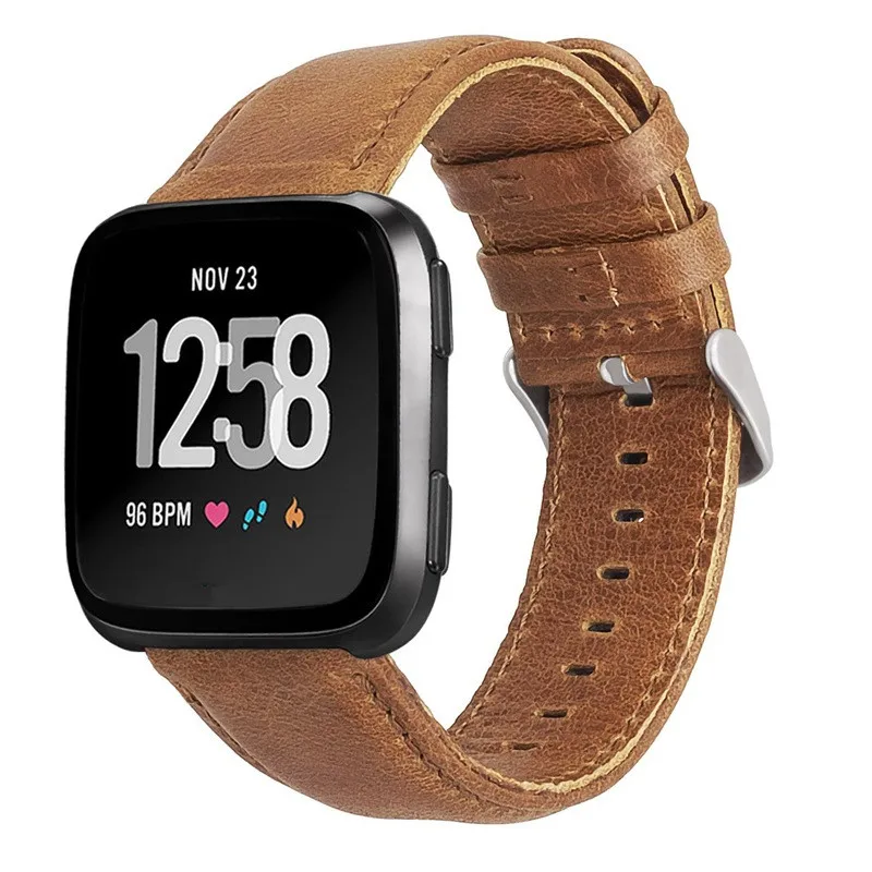 Высокое Качество ремешок для Fitbit замена ремешка часов Браслет для Fitbit Versa кожаный Смарт-браслет