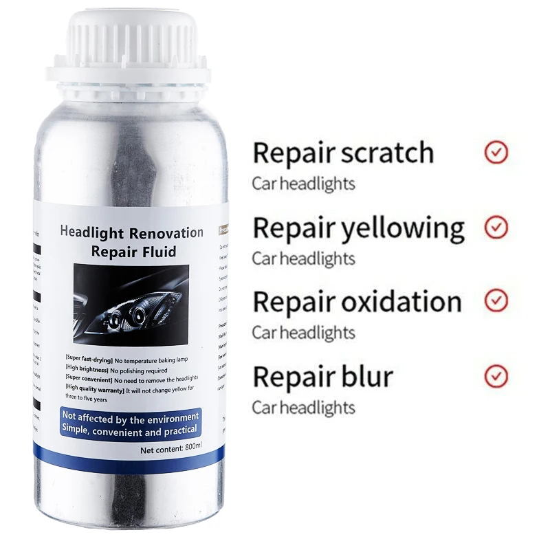 Headlight Chemical Polishing Kit Headlights Liquid Polymer Repair Fluid