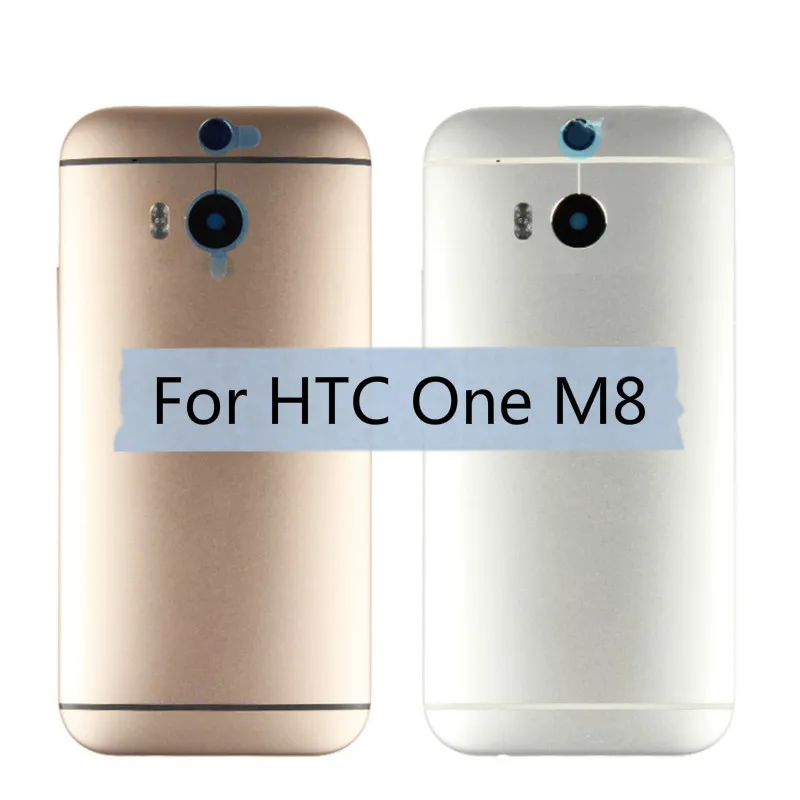 Задняя крышка для мобильного телефона htc One M8, задний Чехол, металлический корпус батареи+ Боковая кнопка громкости+ объектив камеры M 8 8310C, запчасти