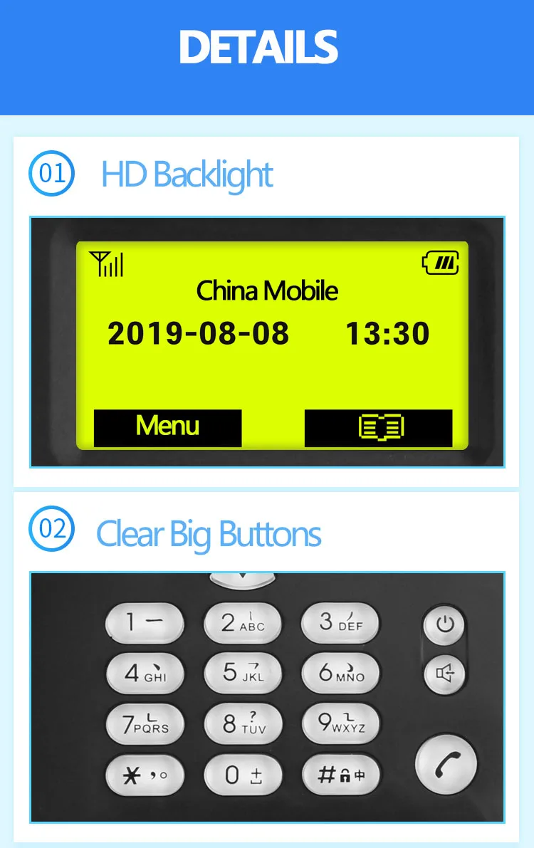 Telefone sem fio para idosos gsm apoio