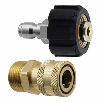 

High Pressure Washer Adapter Kit 5000PSI M22 1/4 Swivel Male Quick Connect Kit