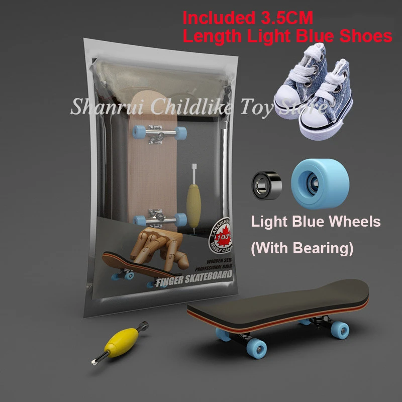 

1Set Finger SkateBoard Wooden Fingerboard with Shoes Toy Professional Stents Fingers Skate Set Novelty Children Christmas Gift
