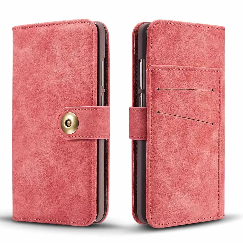 red Для Funda huawei P30 Lite чехол 2 в 1 винтажный съемный кожаный бумажник на магните Kickstand чехол для телефона huawei P30 Pro P30 - Цвет: red