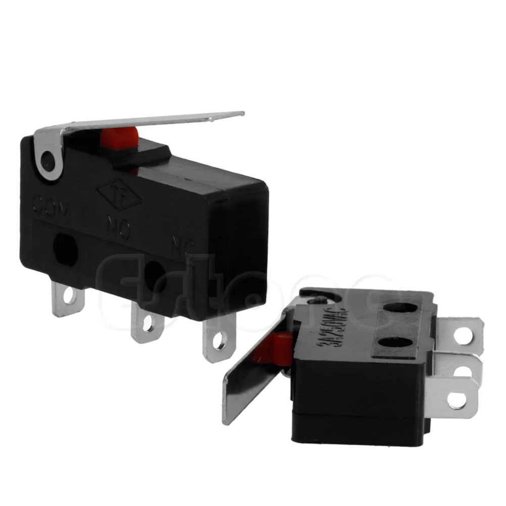 2 Pcs 3A Ac C + No + Nc Micro Sensor Limit Switch Roller Braccio Di Leva Subminiature L4Mb