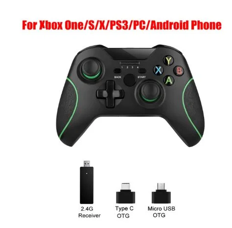 2,4G беспроводной контроллер для Xbox One консоль для ПК для Android геймпад для смартфона джойстик - Цвет: without clip