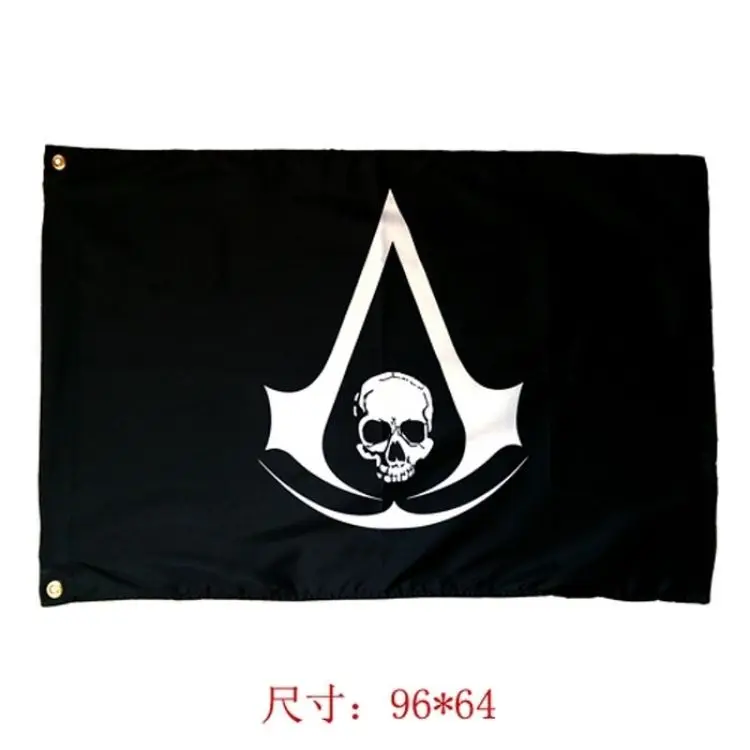 3ft x 5ft3 x5ft Assassin's CREED 3 4 черный флаг BANDIERA печати баннер, флаг из полиэстера Размеры 150*90 см