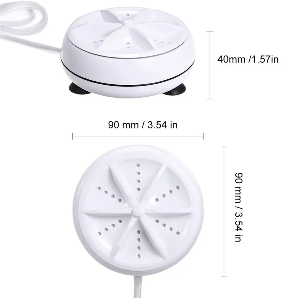 Ultrasonic Turbine Cleaning Machine Portable Folding Mini Turbine Laundry Washing Machine Household USB Washing