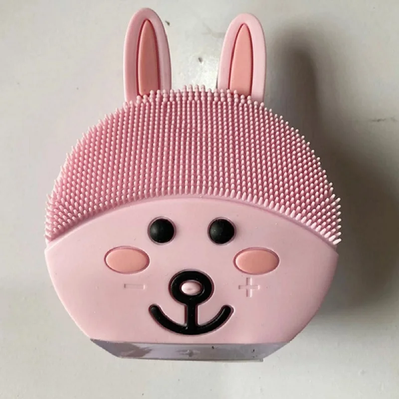 

Electric Facial Cleansing Instrument Usb Rechargeable Waterproof Rabbit Silicone Brush Deep Cleaning Portable Beauty Tool
