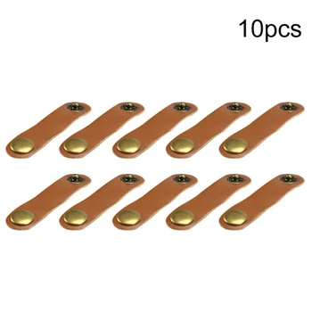 

Universal Earphone Winder Controller Button Buckle Cable Management Finishing Data Cable Tie Storage Leather Buckle