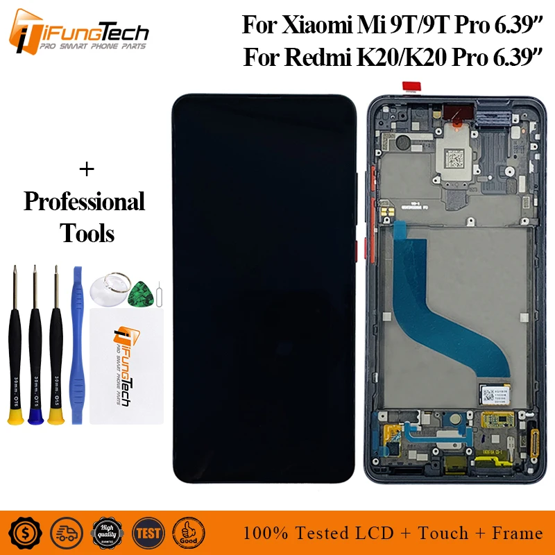 

Original 6.39'' For Xiaomi Redmi K20 LCD Display Touch Screen Digitizer Assembly For Xiaomi Mi 9T for Redmi K20 Pro lcd Frame
