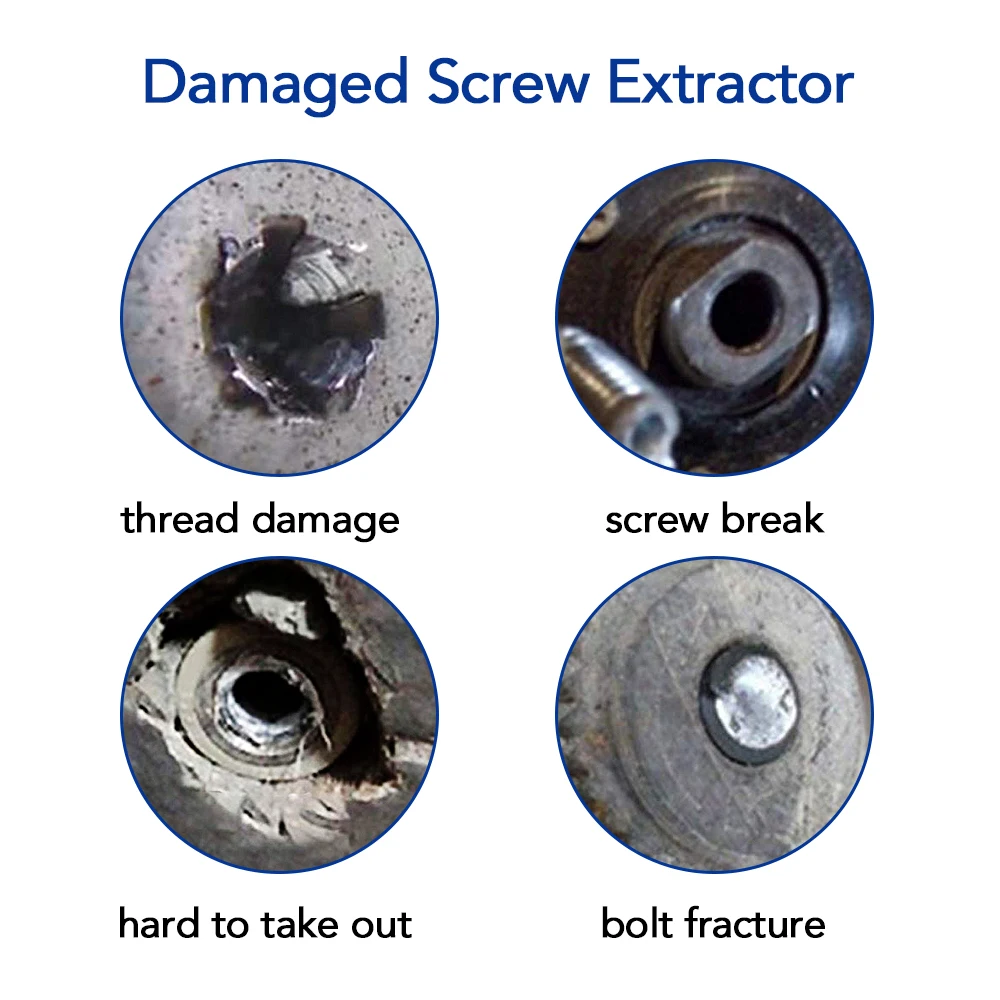 22 шт. поврежденные зачищенные винтовые экстракторы Набор Для сломанного винта Универсальный HSS сломанный болт экстрактор Отвертка Набор для удаления винтов