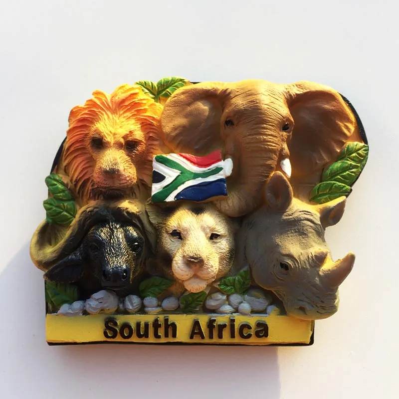 BABELEMI 3D Южная Африка туристические сувениры магниты на холодильник большие пять животных магнит на холодильник домашний декор