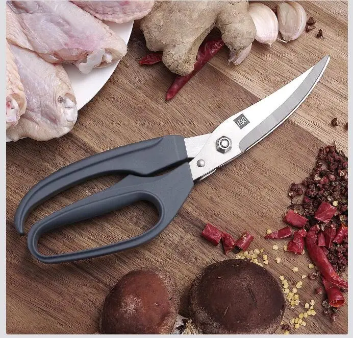 Xiaomi Houhou Stainless Steel Kitchen Scissors Multipurposes Shears Tool For Chicken Poultry Fish Meat Vegetables Herbs BBQ's To (10)