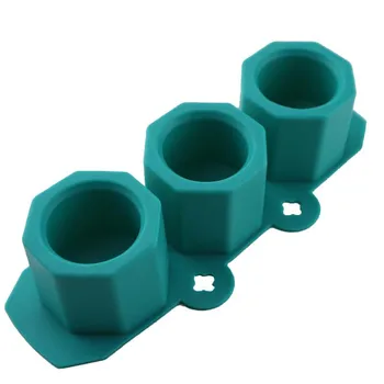 

Silicone Pot Molds Form Arts Craft Polygonal Cup Moulds DIY Succulent Flowerpot Clay Plaster Gypsum Mold 3 Holes Concrete Mould