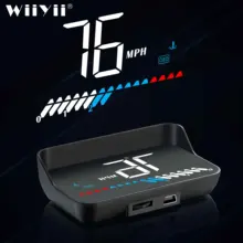 M7 obdhud head up display universal carro hud obd mais gps velocímetro brisa projetor on-board computador automático