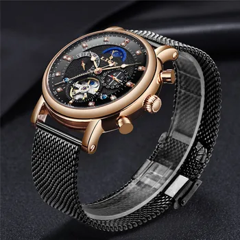 

Men's Watches LIGE 2020 New Top Brand Luxury Fashion Automatic Mechanical Watch Men Mesh Stainless Steel Clock Relogio Masculino