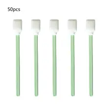 50 шт./упак. квадратный прямоугольник Пены тампон для чистки сенсорного экрана губки палочки для струйная Печатающая головка для оптических линз, оружейная Чистящая устойчивость к растворителям