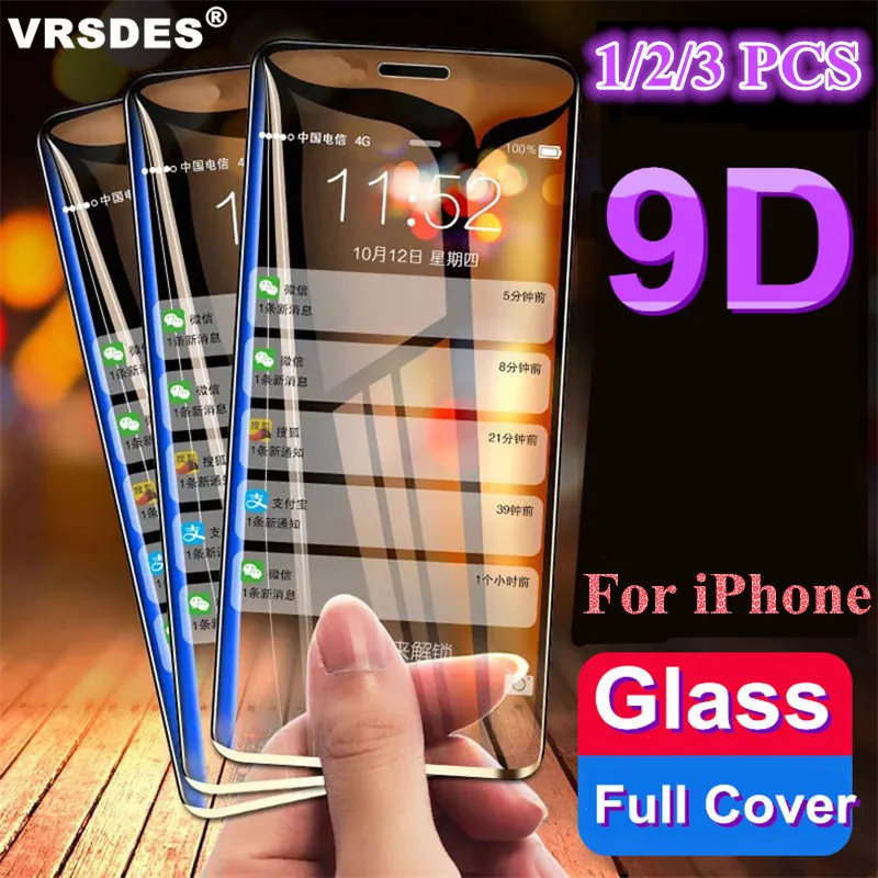 1/2/3 шт./лот полное покрытие закаленное стекло для iPhone 11 Pro MAX XS Max XR X защита экрана