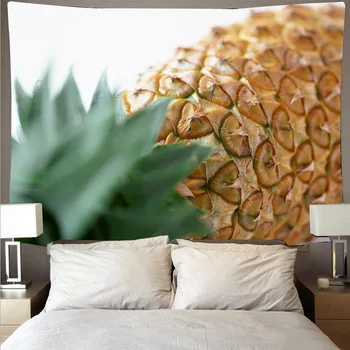 

Fruit pineapple watermelon pattern tapestry print tapestry psychedelic wall hanging beach towel polyester thin blanket yoga