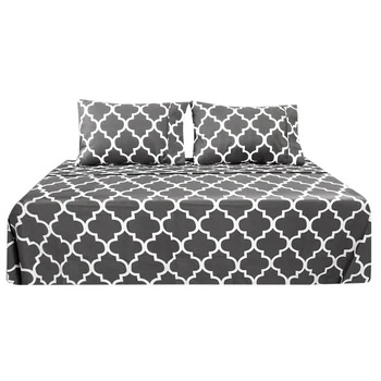 

Printed Bed Sheet Set-3 Piece Polyester Fiber Bed Sheet Set (Grey)