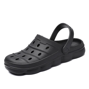 

2020 New Couple Summer Croc Shoes Clogs Man White Black Beach Sandals Crocks Man Shoes Hollow Slides Slipper Casual Jelly Shoes