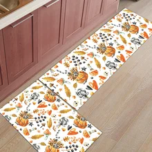 Хэллоуин тема ручная роспись акварельный стиль 2 шт Коврик для кухни под домашним питомцем миска для воды еды грязи мусора грязи Траппер сапог