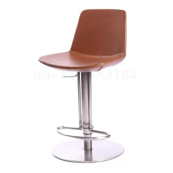 

Bar stool stainless steel swivel bar chair restaurant high dining simple modern