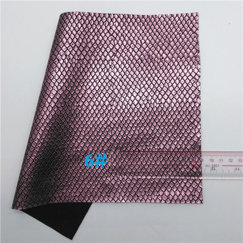 6 Glitterwishcome 21X29 см A4 Размер винтажная змеиная искусственная кожа ткань, синтетическая кожа ткань листы, виниловая ткань для бантов, GM450A - Цвет: 6