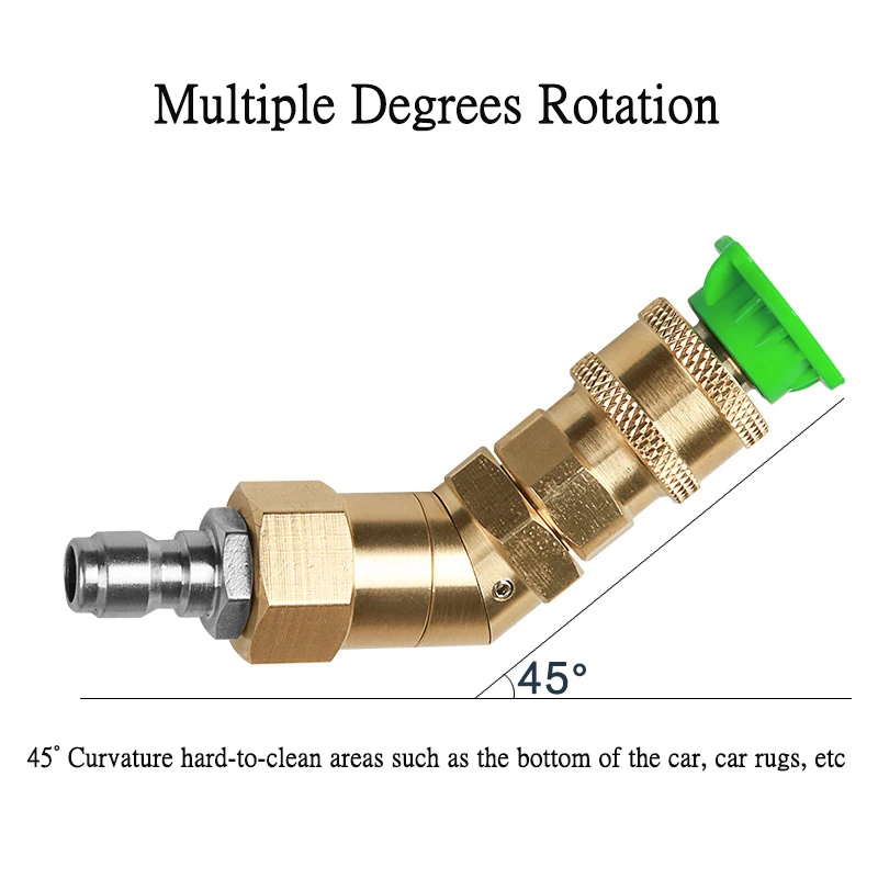 БЫСТРОРАЗЪЕМНАЯ Поворотная муфта для распылителя Мойки под давлением, очистка труднодоступных мест, вращение 1/" QC 3600PSI 360 °