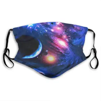 

Cool Galaxy Space Maks PM2.5 with Filter Washable Reusable Mask, Cotton Anti Dust Half Face Mouth Mask For Kids Teens Men