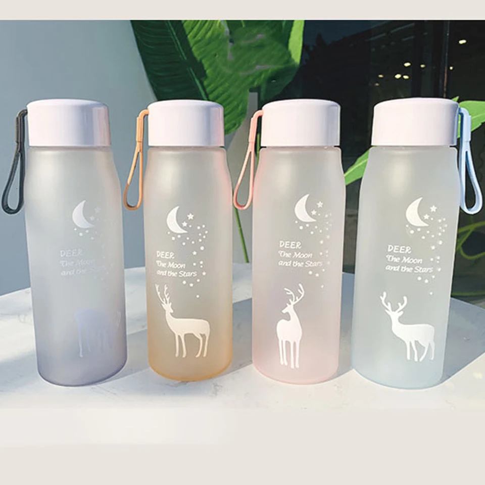 Hot sale 560ml Water Bottle Leak Proof For Girl Biking Travel Portable Water Bottles Plastic For friend - Цвет: Random one pcs