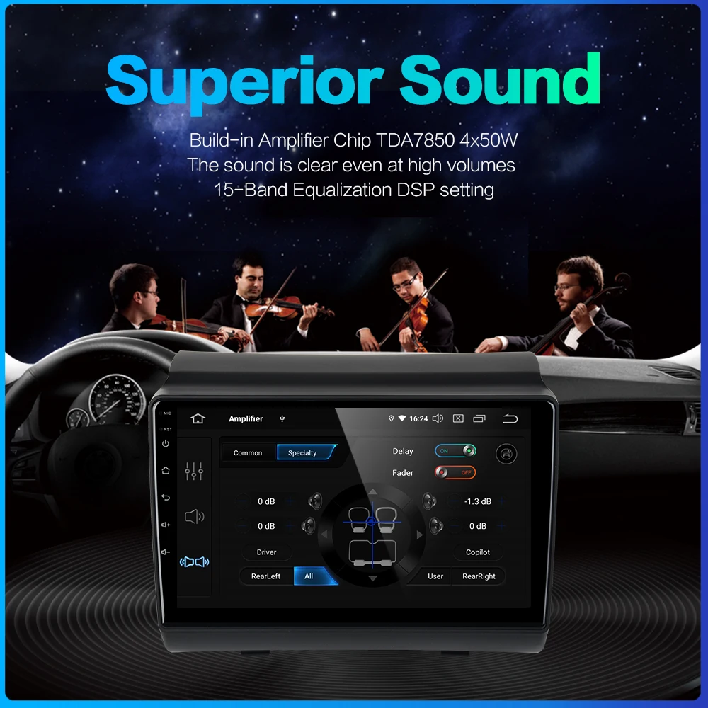 Dasaita DSP " ips сенсорный экран автомобиля радио Android 9,0 для hyundai IX35 gps навигация 64G rom TDA7850 Bluetooth MP3 плеер