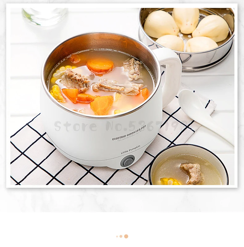 Small Pumpkin Dormitory Student Multi-function Household Cooking Noodle Hot Pot Small Power Mini 1 Person 2 Bedroom Small Pot