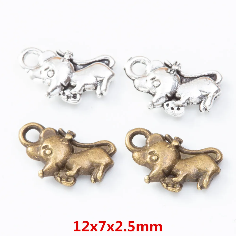 

140 pieces of retro metal zinc alloy mouse Pendant for DIY handmade jewelry necklace making 8107