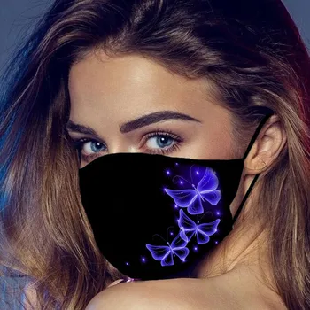 

5pcs 3d Butterfly Printed Mouth Masks For Dust Protection Mask Washable Earloop Mask Dust-proof Reusable Masker Mascarillas