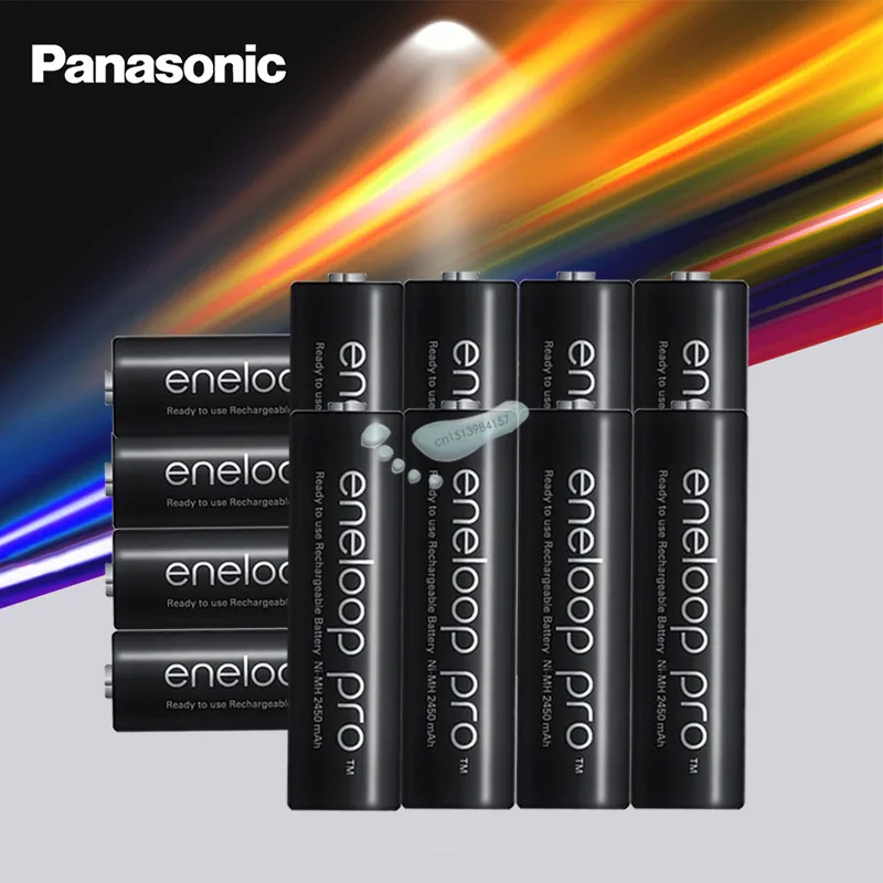 12pcs Panasonic Eneloop Original Battery Pro AA 2550mAh 1.2V NI MH Camera Flashlight Toy Pre