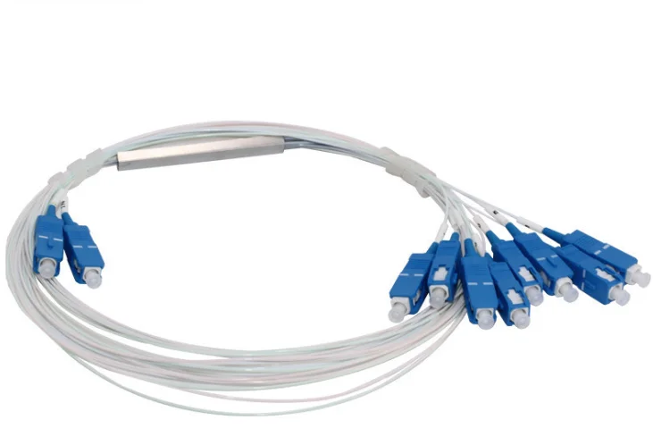 20 шт./партия 2X8 PLC SC/UPC Одномодовый мини-модуль 0,9 мм G657A1 ПВХ 1 м FTTH без блока волоконно-оптический разветвитель