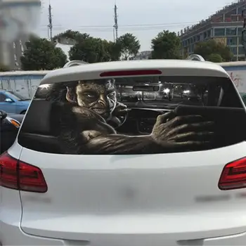 

Surprise 3D Car Rear Windshield Sticker Waterproof One Way Vision Material 130*70cm Unique ORC Wolf Thriller Sticker
