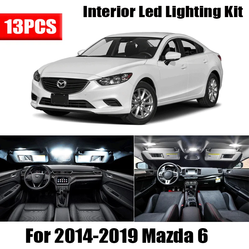 13 шт. автомобисветодиодный светодиодные лампы для салона Mazda 6 2014 2017 2018