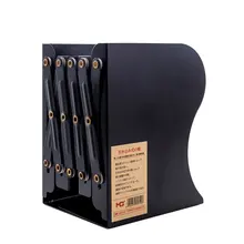 Support de livre pliant télescopique créatif, sans impression vent, aspect métallique, étagère de bureau, dessin animé, papeterie de rangement pour étudiants