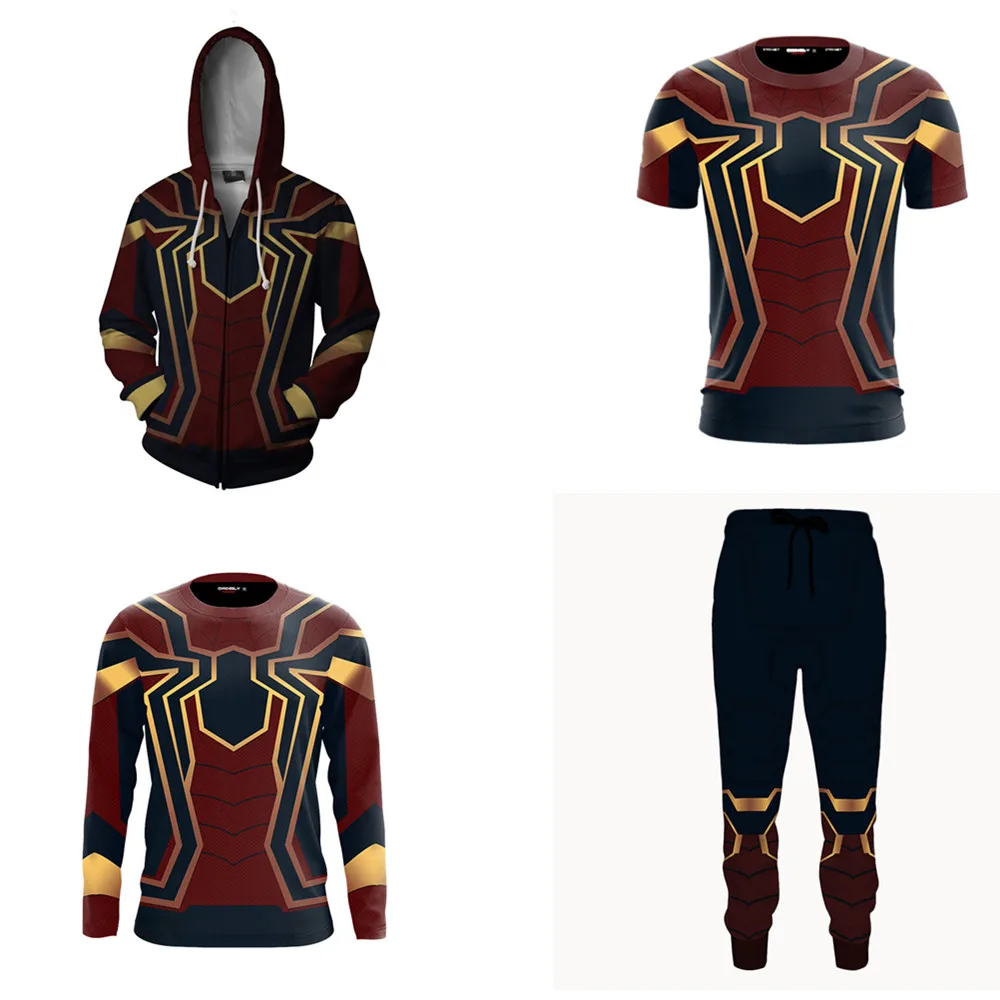 

Spider-Man: Into the Spider-Verse Miles Morales uniform Outfit Cosplay Costumes Iron spider 3D printed Hoodies Sweatshirts