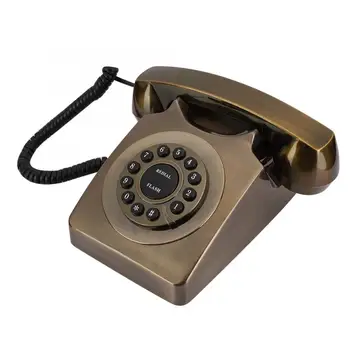 

WX-3123# Antique Bronze Telephone Landline Telephone Desktop Caller Home Office Phone New